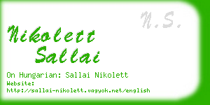 nikolett sallai business card
